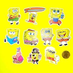 3/$20 Brand New 10x Waterproof Spongebob Stickers #4